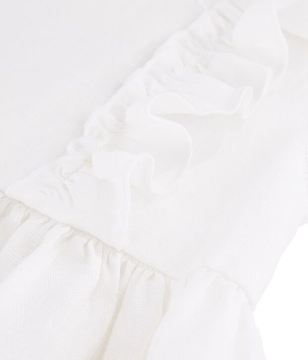 Vestido de ceremonia de ni&ntilde;a blanco