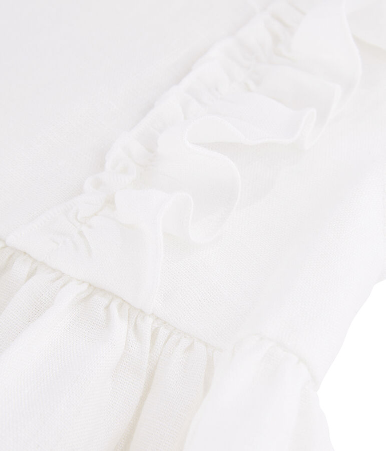 Vestido de ceremonia de ni&ntilde;a blanco