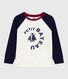 Camiseta infantil de algodón de manga larga colorblock