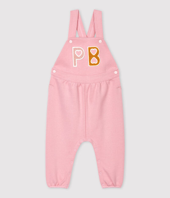 Peto de muletón de bebé. rosa CHARME