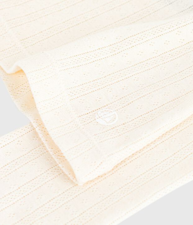 Camiseta Ic&oacute;nica de manga larga de algod&oacute;n calado para mujer MILK