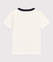 Camiseta de algodón de manga corta para niño blanco MARSHMALLOW