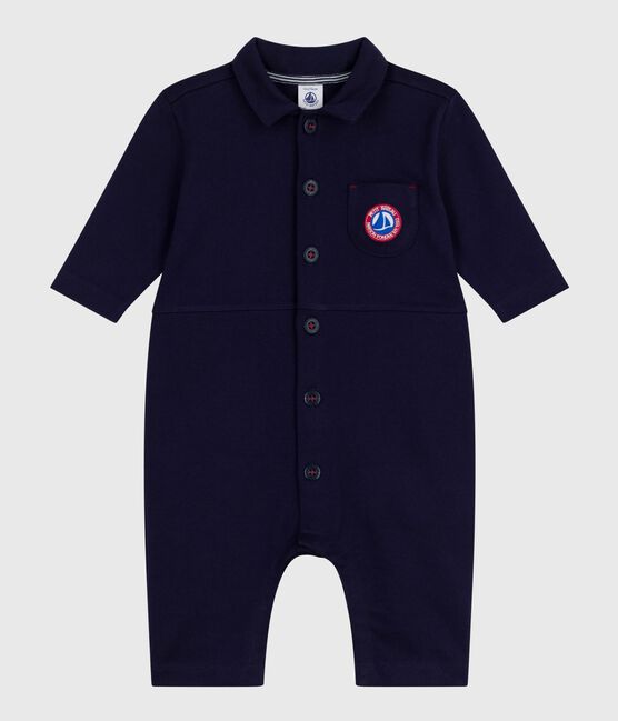 Mono largo estilo «worker» de algodón liso para bebé SOIR