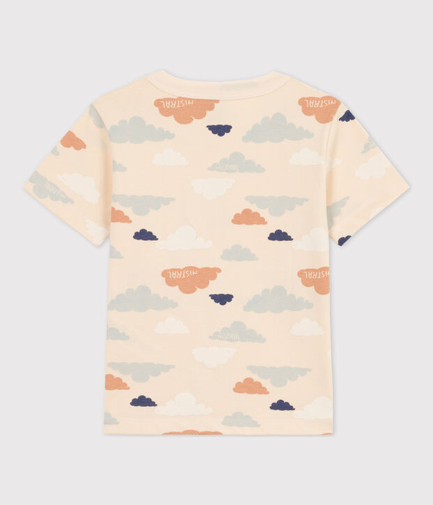 Camiseta de manga corta estampada para ni&ntilde;o/ni&ntilde;a crudo/multicolor