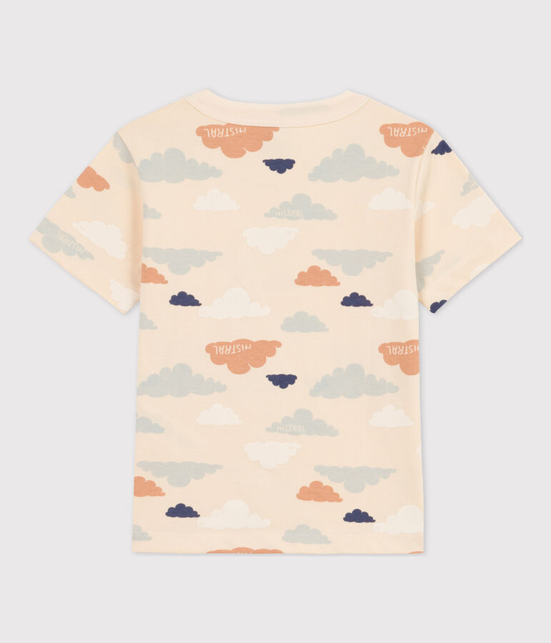 Camiseta de manga corta estampada para ni&ntilde;o/ni&ntilde;a crudo/multicolor