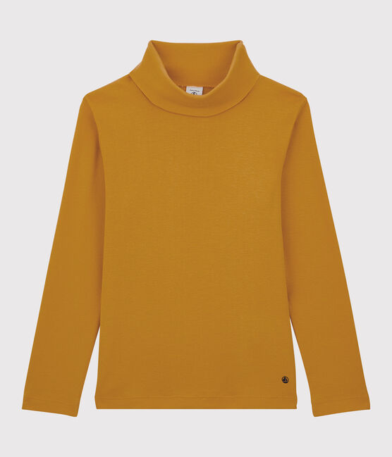 Prenda de cuello de cisne de algodón de niña/niño amarillo BOUDOR