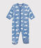 Sobrepijama de tejido polar para bebé azul BEACH/ MARSHMALLOW