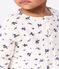 Vestido de algodón de manga larga con estampado de flores para bebé azul MILK/ SOIR