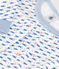 Pijama infantil ajustado de algodón con estampado de cohetes blanco MARSHMALLOW/blanco MULTICO