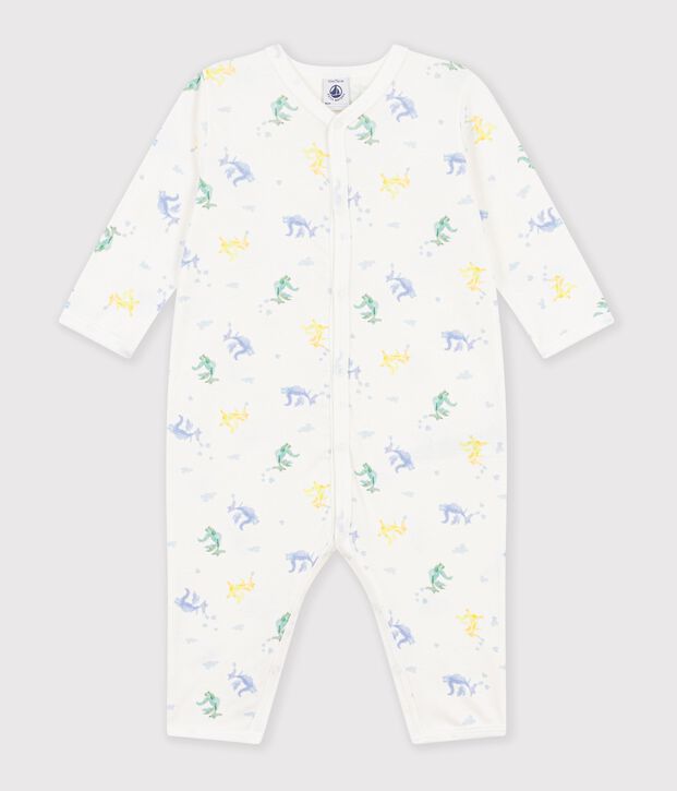 Pyjama b&eacute;b&eacute; en coton sans pieds imprim&eacute; dragons blanco/multicolor