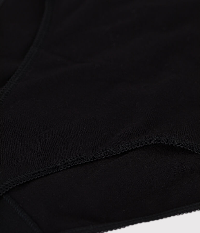 Bodi de algod&oacute;n y elastano de mujer negro