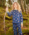 Pijama de felpa con motivo de seta para niño/niña azul MEDIEVAL/blanco MULTICO