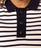 Marinera tipo polo de algodón para mujer blanco MARSHMALLOW/azul SMOKING