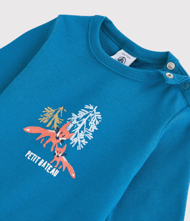 Camiseta de algod&oacute;n de beb&eacute;. azul