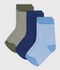 3 pares de calcetines de algod&oacute;n milrayas para beb&eacute; multicolor