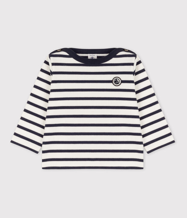 Jersey marinero emblem&aacute;tico para beb&eacute; blanco/azul