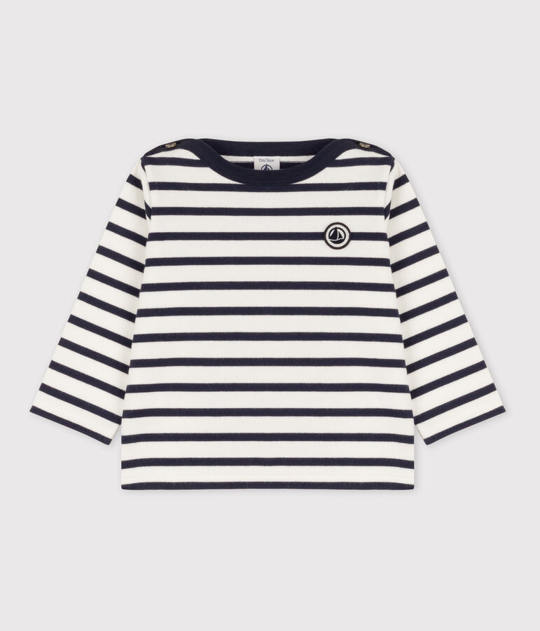 Jersey marinero emblem&aacute;tico para beb&eacute; blanco MARSHMALLOW/azul SMOKING