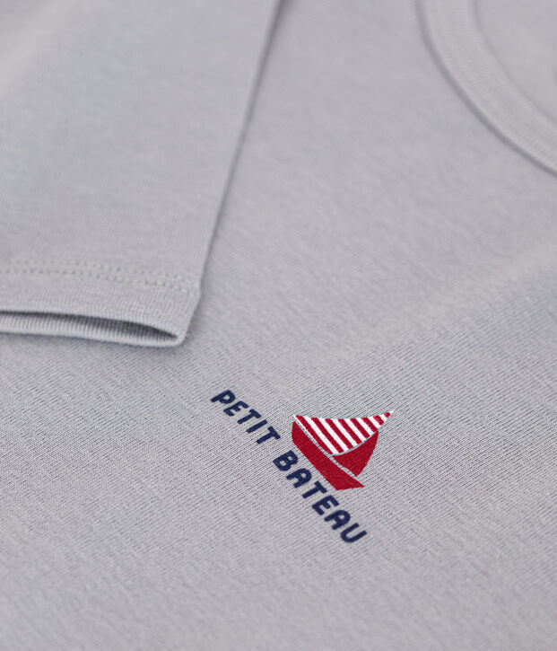 Tee-shirt manches longues en coton enfant gris