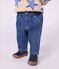 Pantal&oacute;n denim liso para beb&eacute; azul