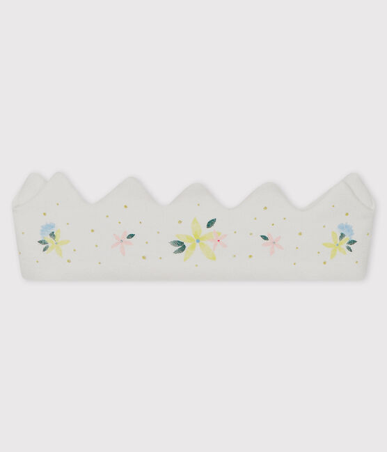 Corona de punto para bebé de niña blanco MARSHMALLOW