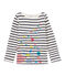 Camiseta marinera infantil unisex beige COQUILLE/azul SMOKING