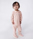 Pijama de terciopelo con cuello para bebé