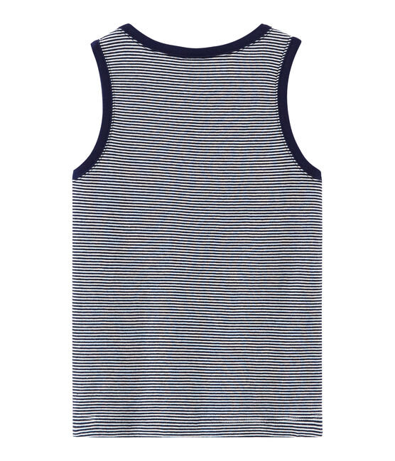 Camiseta de tirantes infantil para niño azul SMOKING/blanco MARSHMALLOW