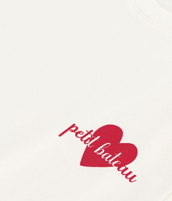 Camiseta Recta de algodón de manga corta para mujer crudo MILK