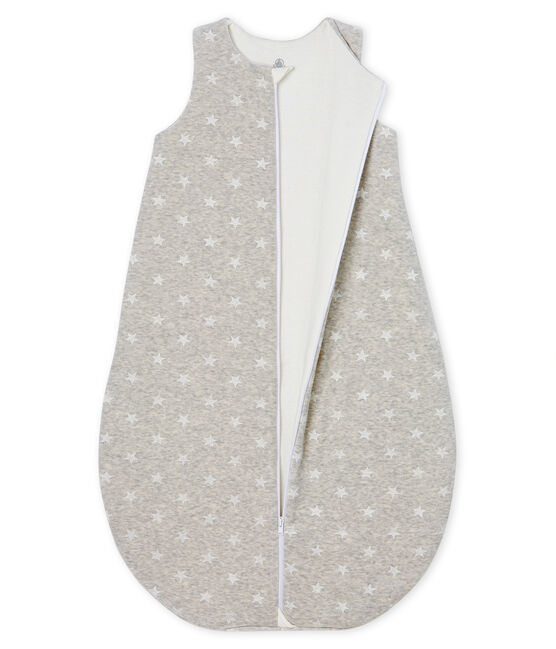 Saco de terciopelo para bebé niño gris BELUGA/blanco MARSHMALLOW