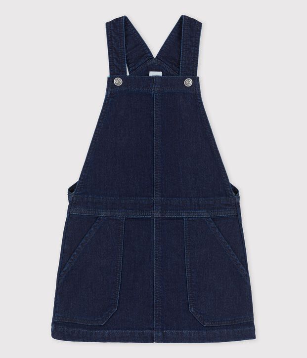 Vestido peto vaquero de ni&ntilde;a azul