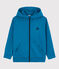 Sudadera con cremallera y capucha de algodón de niño azul MYKONOS