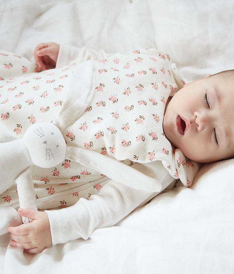 Saco de terciopelo para beb&eacute; blanco/multicolor