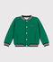 Chaqueta teddy de felpa y borreguito para niño verde JARDIN