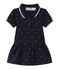 Vestido para niña de manga corta azul SMOKING/blanco FETA