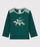 Camiseta de algodón de bebé. verde PINEDE