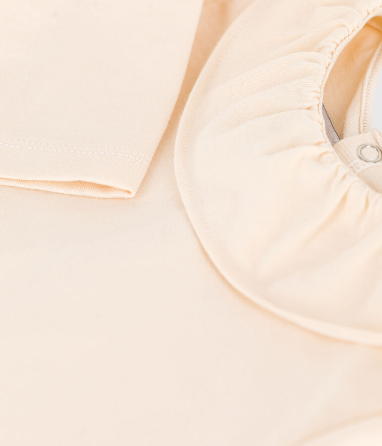 Blusa de manga larga de jersey para beb&eacute; crudo