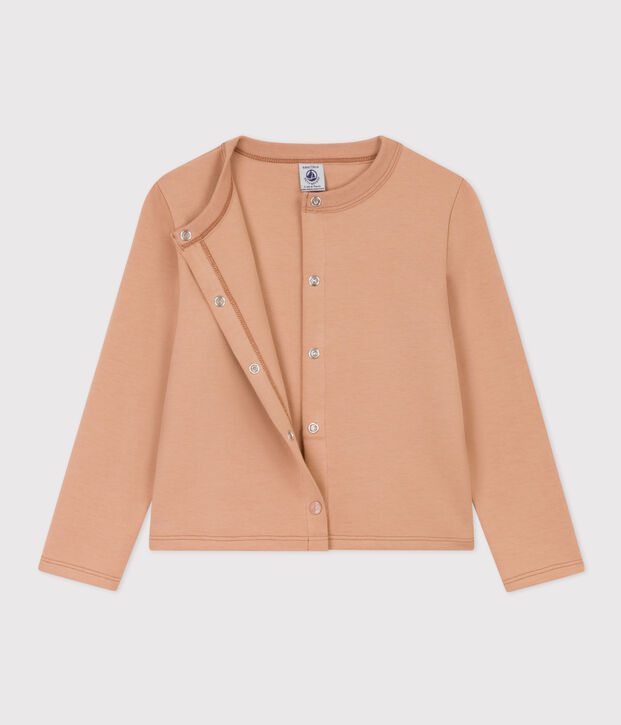 C&aacute;rdigan de algod&oacute;n para ni&ntilde;a beige