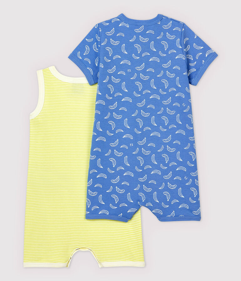 Lote de 2 monos cortos de algod&oacute;n multicolor