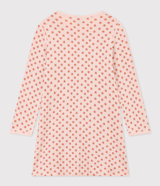 Camisón de túbico con flor para niña rosa SALINE/blanco MULTICO