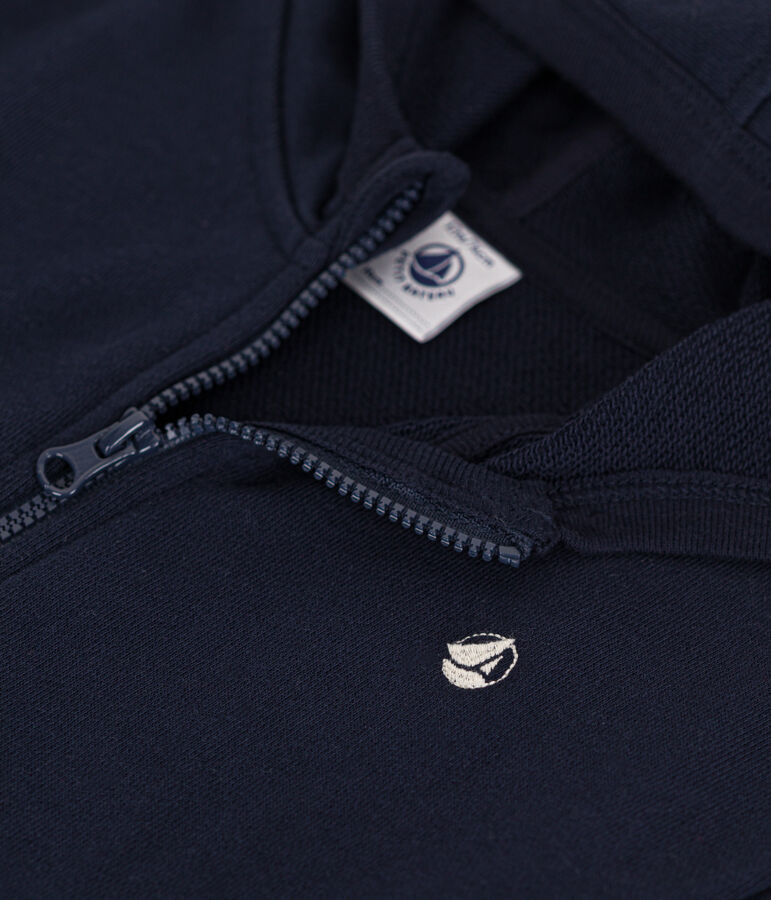 Sudadera con capucha de mulet&oacute;n para beb&eacute; azul