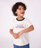 Camiseta infantil estampada de manga corta crudo MILK