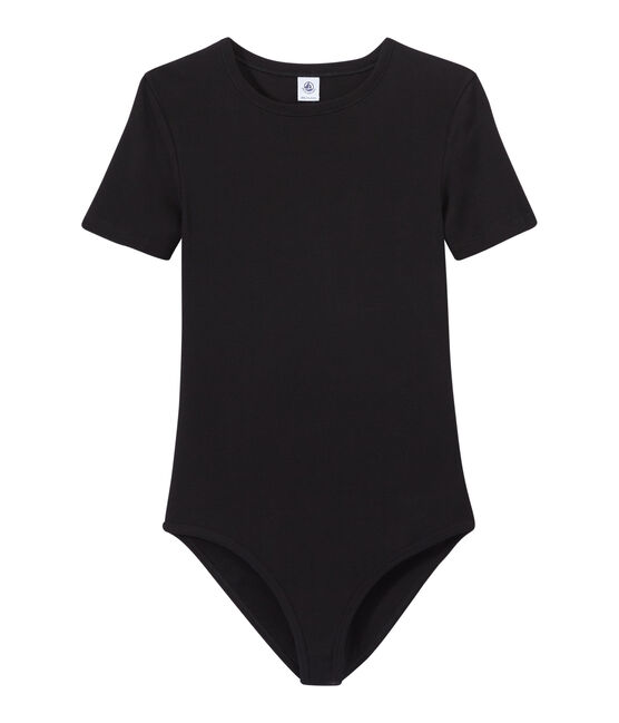 Body icónico de algodón para mujer negro NOIR