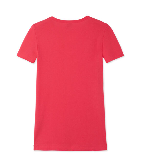 Camiseta con cuello en pico, de punto original, para mujer rosa GEISHA