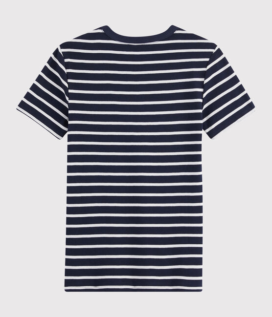 Camiseta icónica con cuello redondo para mujer azul SMOKING/blanco MARSHMALLOW