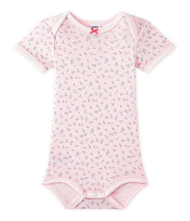Body de manga corta estampado para beb&eacute; ni&ntilde;a rosa/multicolor