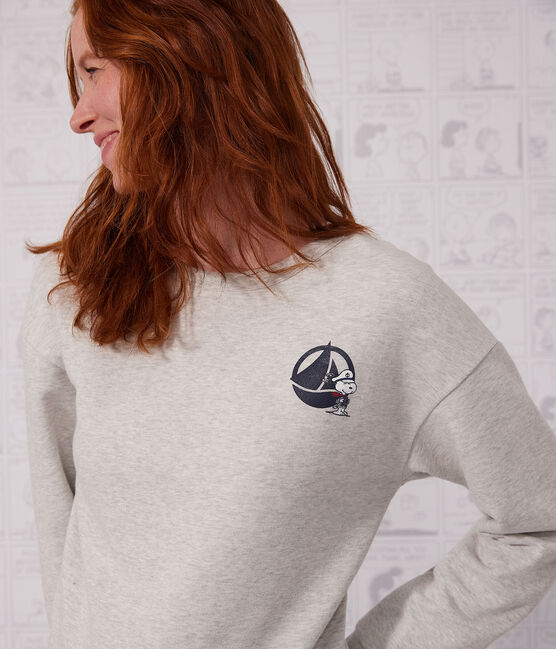 Sudadera de felpa para mujer gris BELUGA CHINE