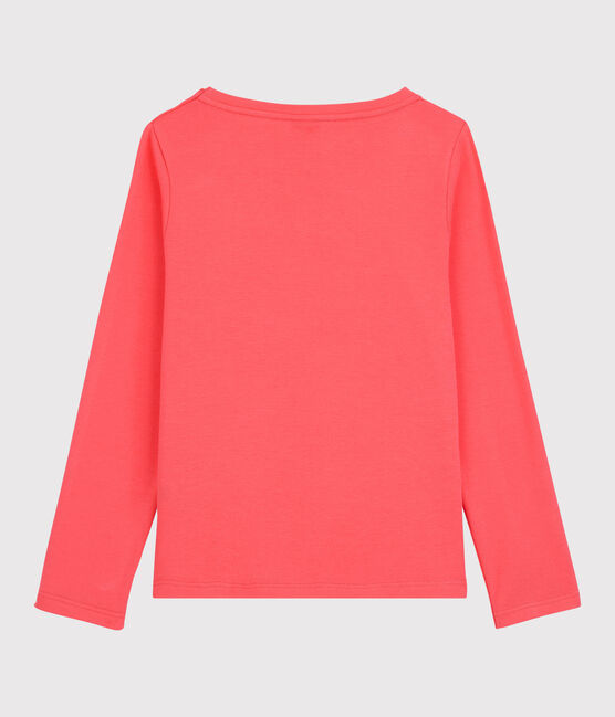 Camiseta de manga larga de algodón de niña naranja PEACHY