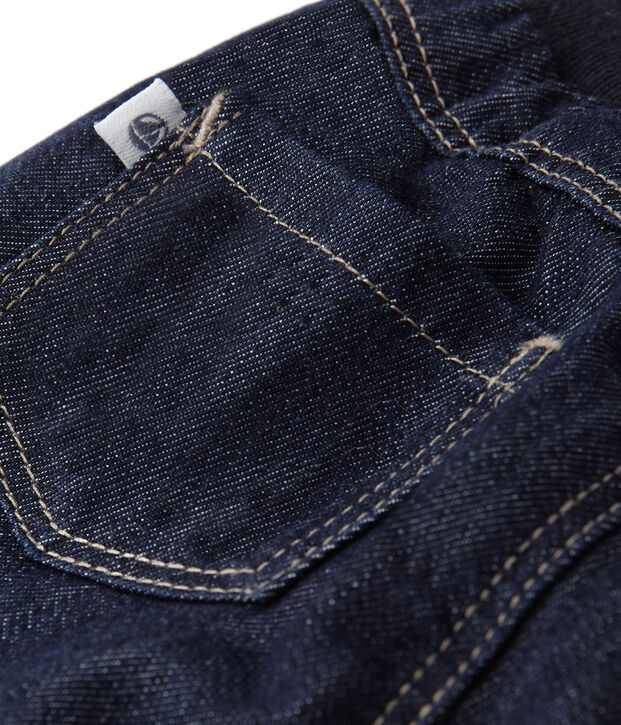 Pantal&oacute;n vaquero forrado para beb&eacute; azul