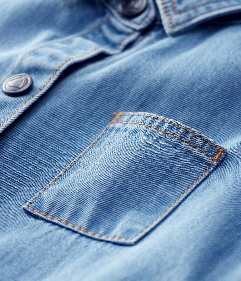 Mono largo vaquero claro de beb&eacute; ni&ntilde;o azul