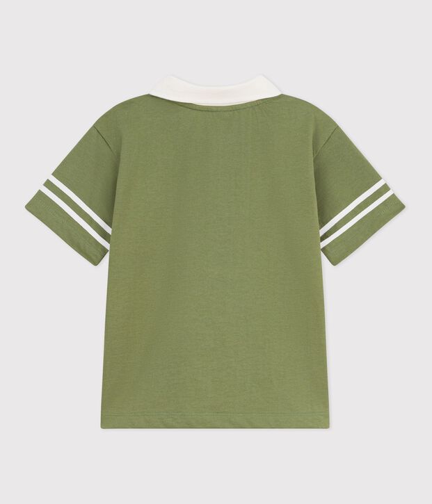 Polo infantil de algod&oacute;n de manga corta OLIVINE
